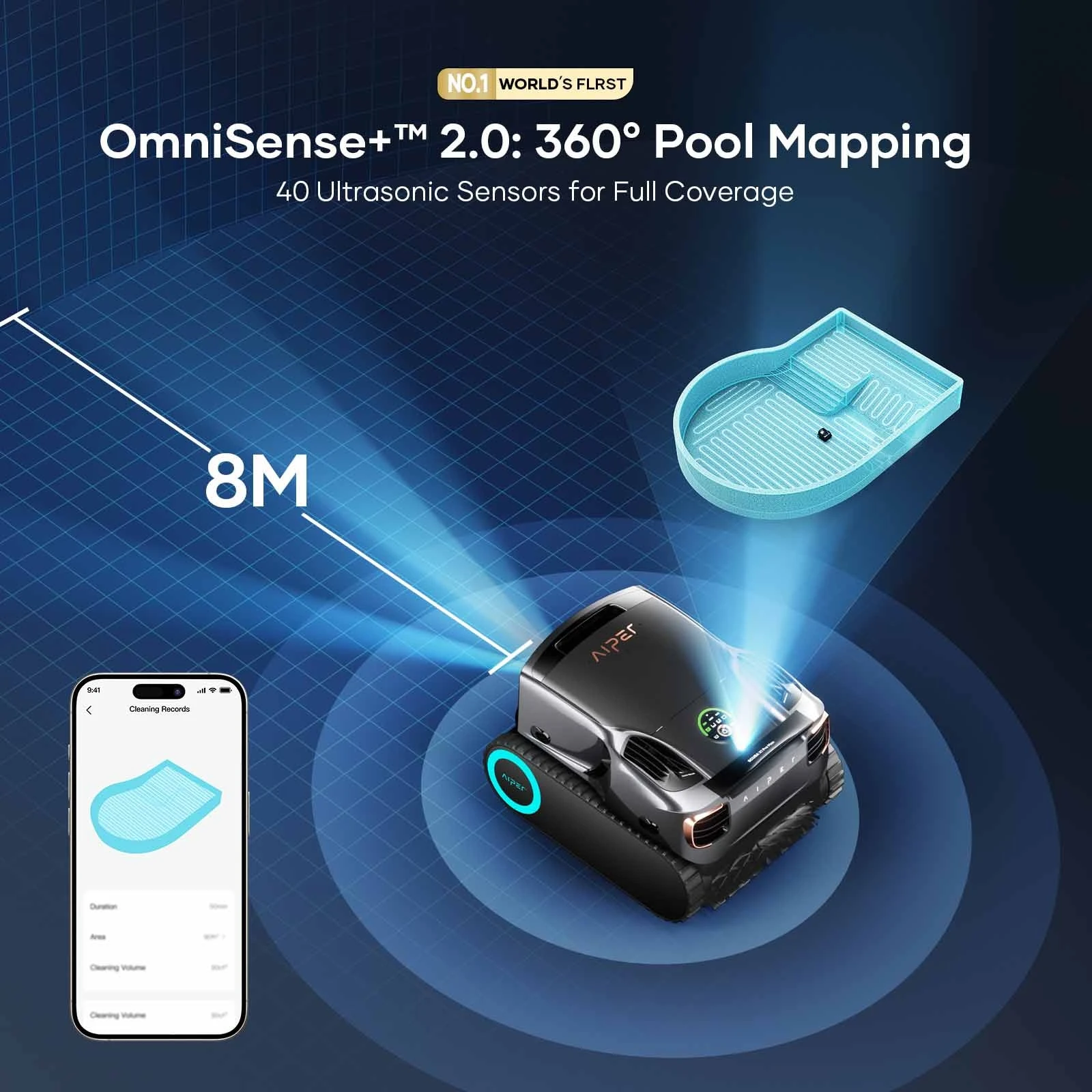 Robot de piscine Aiper SCUBA X1 Pro Max sans fil - Autre vue